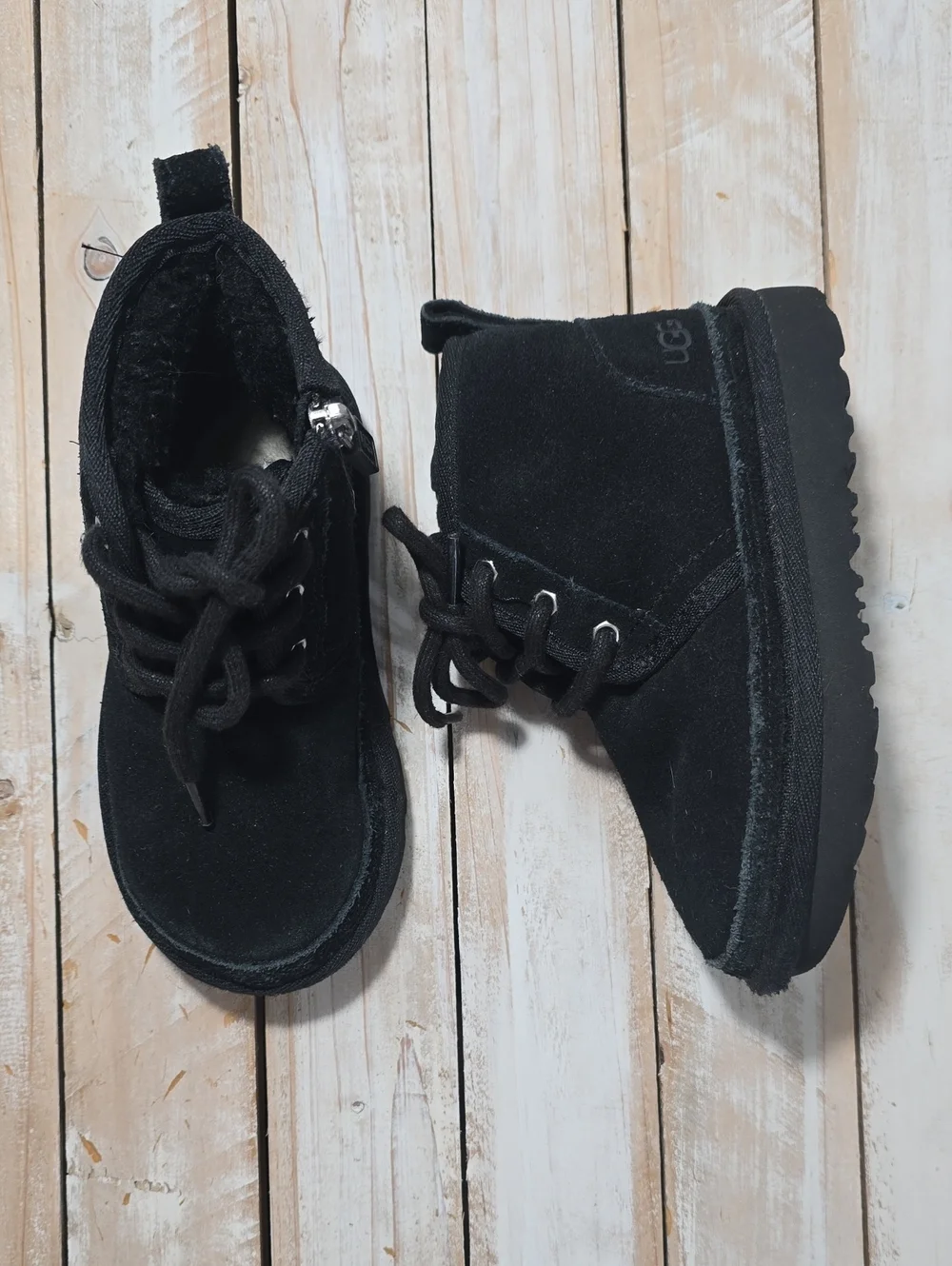 UGG Toddler Neumel II Suede Boots Black Size 9